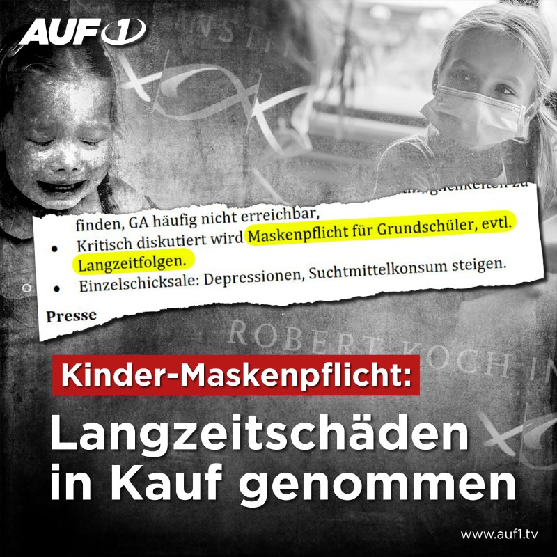 Das Leid der Kinder war ihnen egal!Obwohl dem RKI bereits klar war, dass die Ma...