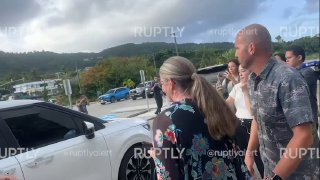 Julian Assange ist im Gerichtsgebäude der von den USA besetzten Insel Saipan an...