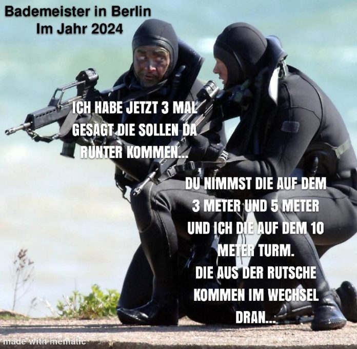 Aus aktuellem Anlass: Berliner Bademeister nehmen die Sache selbst in die HandA...