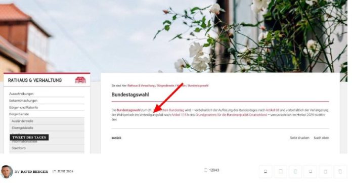 "Ankündigung: Bundestagswahl fällt im Kriegsfall ausDie Stadt Hildesheim kündigt...