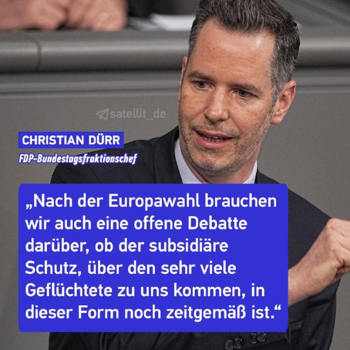 FDP-Fraktionschef Dürr fordert Debatte über Schutz von Flüchtlingen FDP-Bundesta...