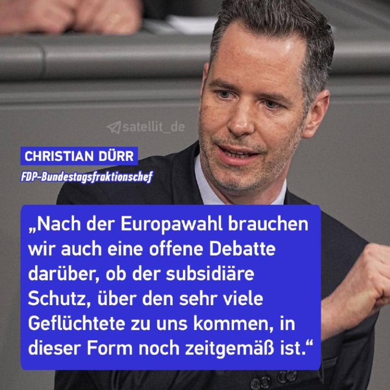 FDP-Fraktionschef Dürr fordert Debatte über Schutz von Flüchtlingen FDP-Bundesta...
