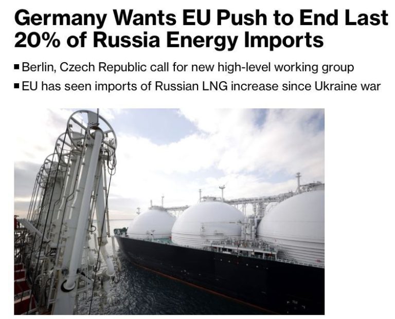Deutschland und Tschechien fordern die EU auf, auf Gas und Öl aus Russland zu v...