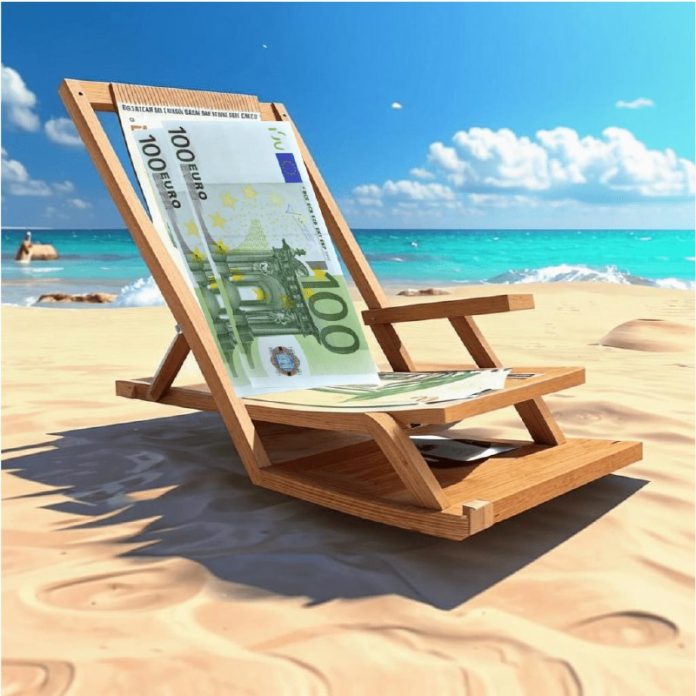 Fast die Hälfte der Beschäftigten in Deutschland bekommen UrlaubsgeldIn der Priv...