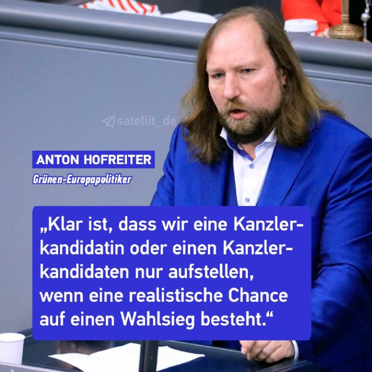 Nach Absturz bei Europawahl: Hofreiter zieht Kanzlerkandidatur der Grünen in Zwe...