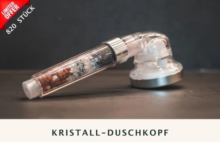Kristall-Duschkopf  Schöner und eleganter Duschkopf mit den Heilsteinen Jaspis,...