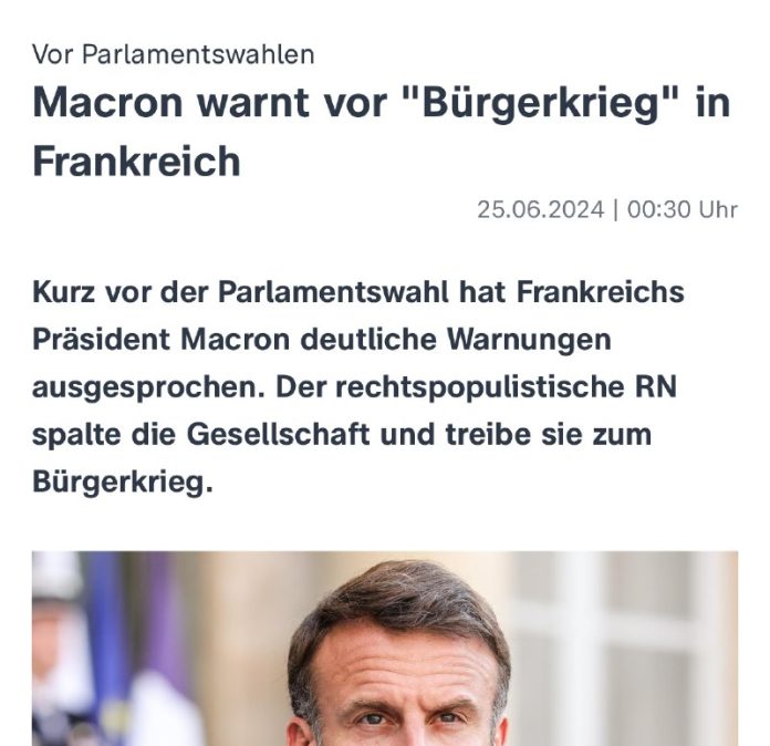 Multikulti = Bürgerkrieg Frankreich rüstet sich für den ersten Wahlgang am Sonnt...