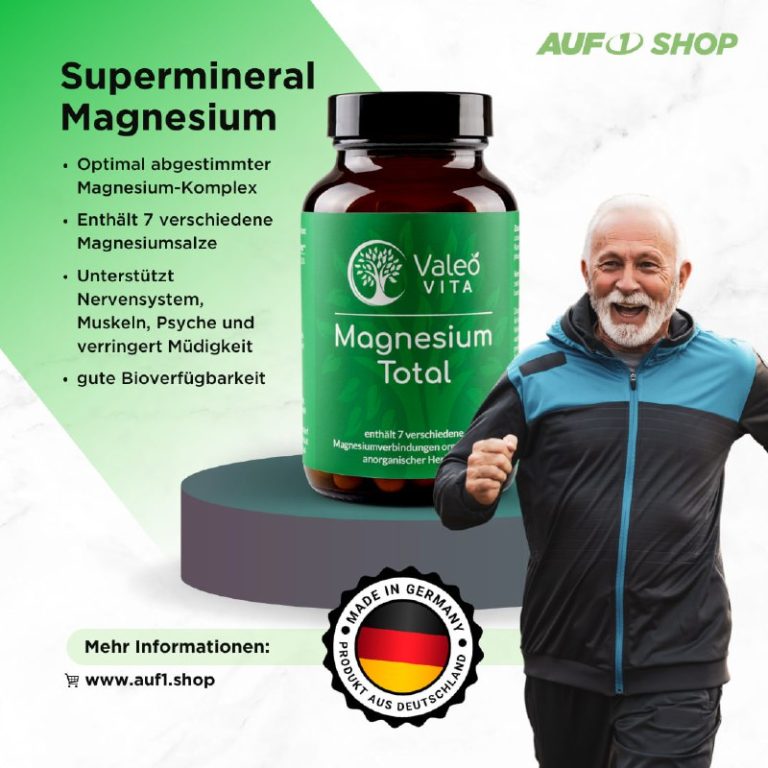 Magnesium ist eines der wichtigsten Mineralstoffe und für über 600 Enzymreaktion...