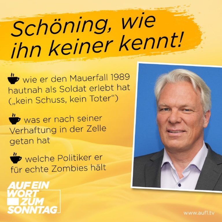 Schöning, wie ihn keiner kennt!In der nächsten Ausgabe des AUF1-Frühstücksgespr...