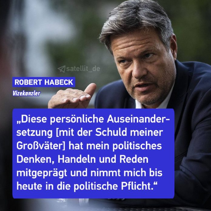 Nazi-Vergangenheit: Habeck spricht über Schuld seiner GroßväterVizekanzler Rober...