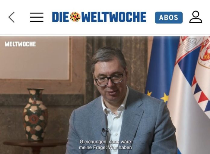 Im September wird ein großer Krieg in der Welt beginnen.Der serbische Präsident...