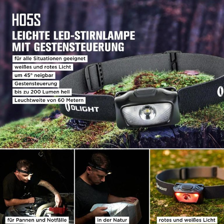 Eine Stirnlampe für alle Fälle Mit dieser kompakten, leichten und sehr zuverläss...