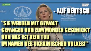Sacharowa auf Deutsch über die zunehmenden Fluchtfälle der ukrainischen Soldaten...