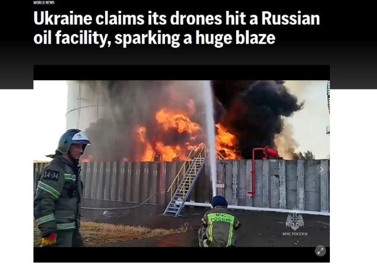 Der Ukrainische Sicherheitsdienst SBU wird für die Angriffe auf russische Ölanl...