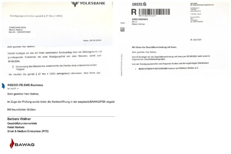  3 Kündigungen in einer Woche... Die Bankenodyssee geht wohl weiter... Nicht nur...