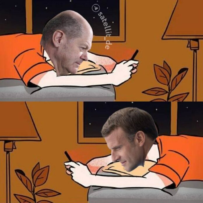 Wie sieht wohl der Chatverlauf zwischen Scholz und Macron aus? Wir haben da ei...