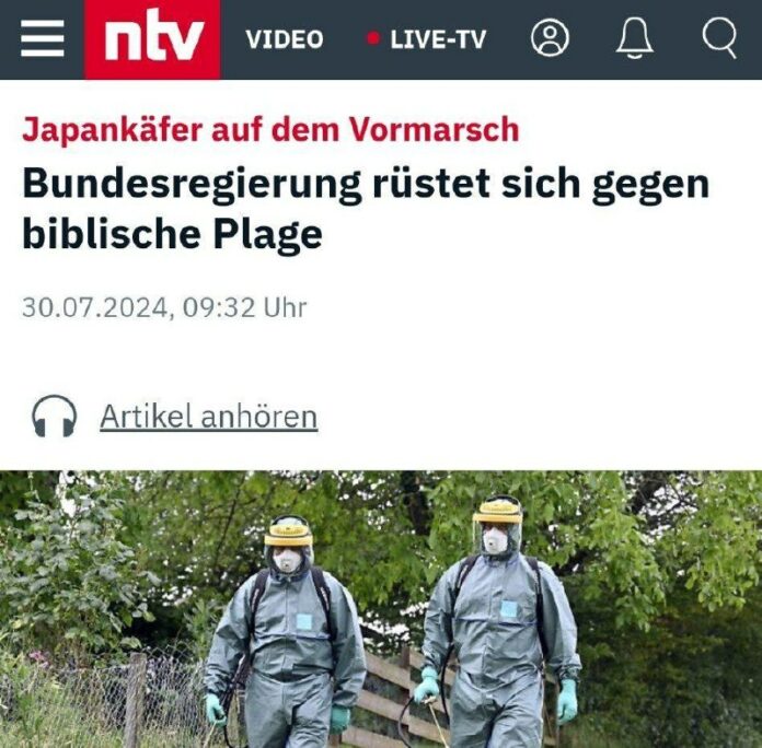 Deutsche Bundesregierung kämpft gegen biblische Plage Bundesregierung rüstet sich gegen biblische PlageZum Schutz vor dem Japankäfer ...