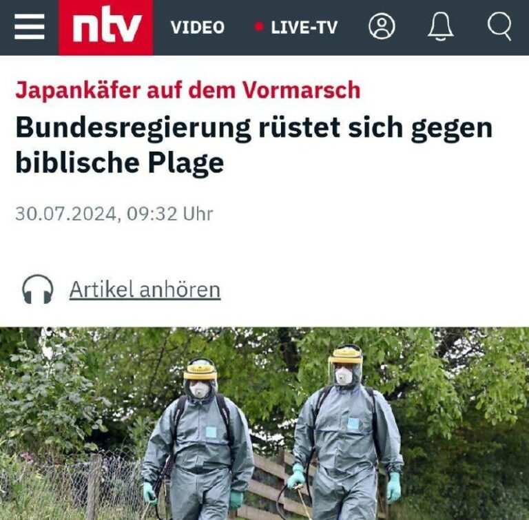  Bundesregierung rüstet sich gegen biblische PlageZum Schutz vor dem Japankäfer ...