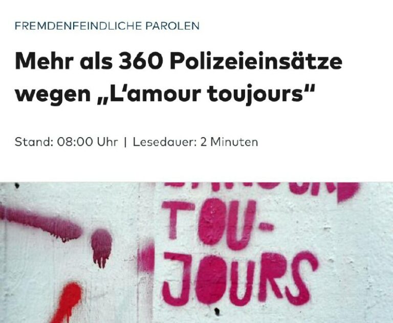 Deutschland wieder sicher. Nach über 365 Polizeieinsätzen gegen ein Technolied i...