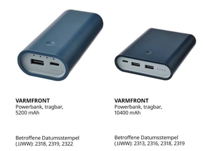 IKEA-VARMFRONT Powerbanks Produktrückruf: Brandgefahr ⚠️🔥 IKEA-VARMFRONT Powerbanks Produktrückruf: Brandgefahr ⚠️🔥