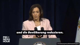  BevölkerungsreduktionDie Vice Präsidentin der USA, Kamala Harris, redet ganz of...