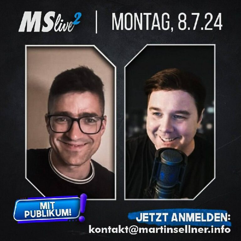  MSLive mit Publikum – Montag, 8.7.! nächsten Montag ist es wieder so weit: Lang...