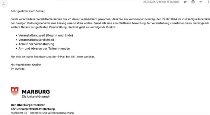 Marburg: 2 Gesichter des OB Hr. Spies, seines Zeichens Oberbürgermeister von Mar...