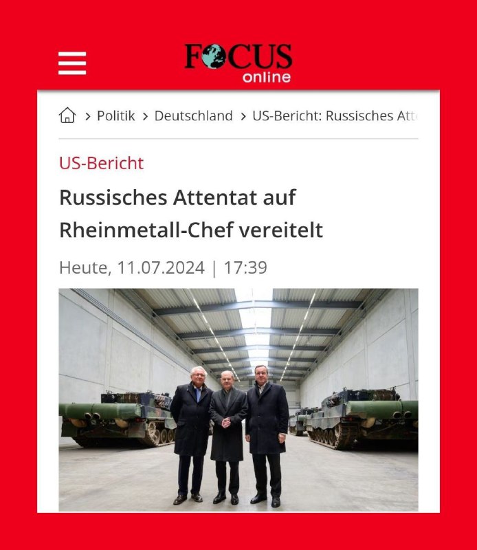  Gerade veröffentlicht: Russisches Attentat auf Rheinmetall-Chef vereiteltDie US...