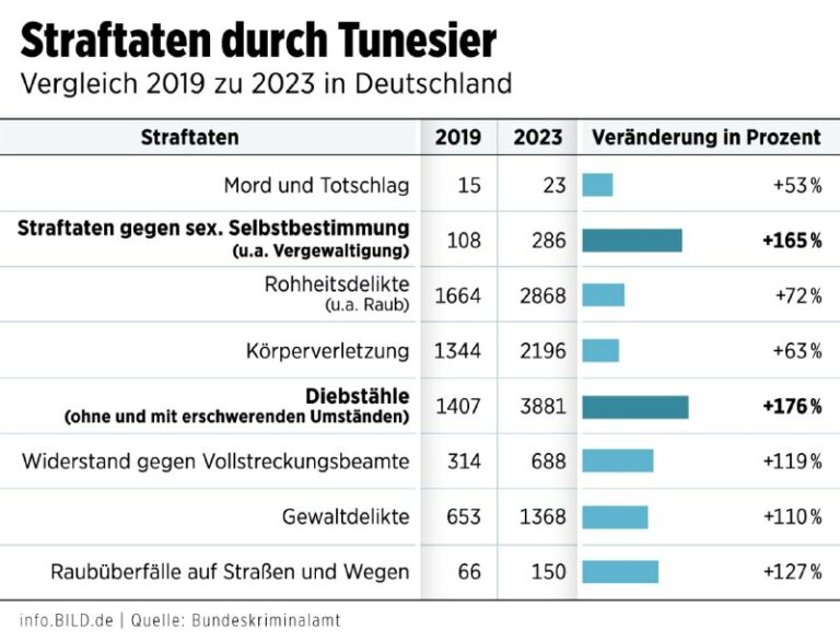 Zahl der Straftaten von Nordafrikanern in Deutschland steigt dramatisch an