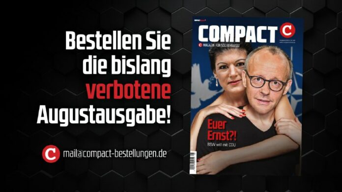 COMPACT ist zurück – JETZT BESTELLEN! Die bislang verbotene Augustausgabe kommt ...