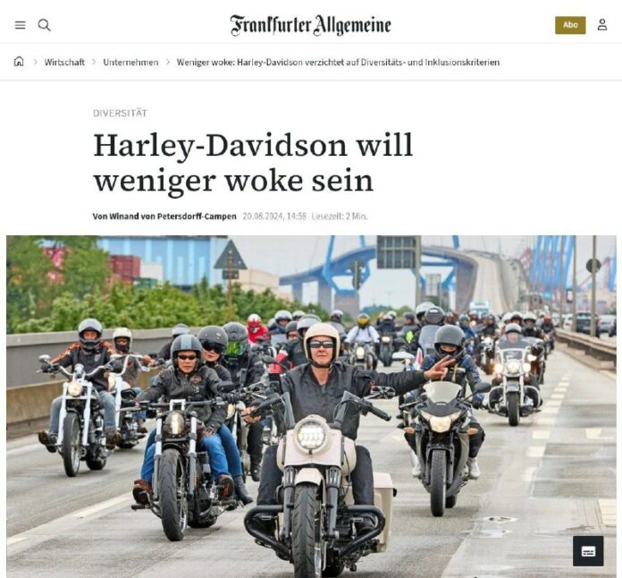  Harley-Davidson will weniger woke seinDer amerikanische Motorradkonzern Harley-...
