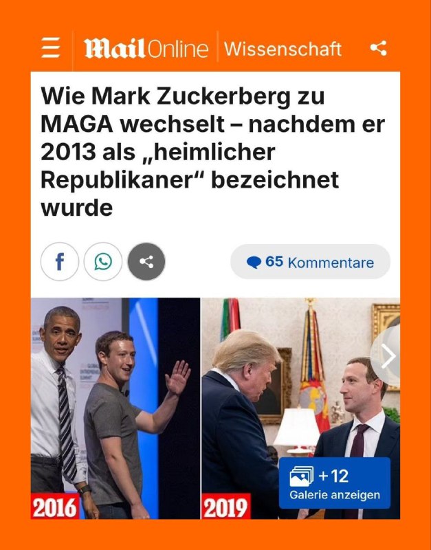 Wie der "heimliche Republikaner" Mark Zuckerberg zu MAGA wirdMark Zuckerbergs b...