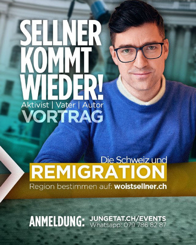 Sellner kommt wieder! Nachdem die Kantonspolizei den letzten Vortrag von Martin ...