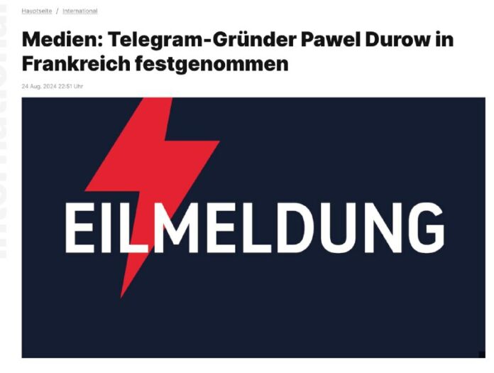 Verhaftung von Pawel Durow in Paris: Neue Entwicklungen