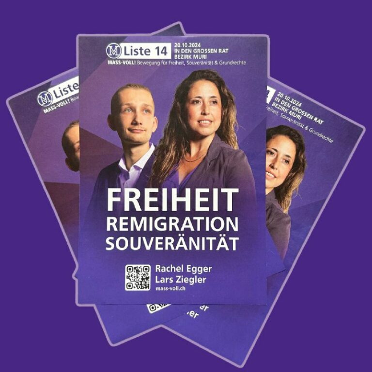  Es geht los! Die violette Offensive im Aargau startet: Die Flyer für den Wahlka...