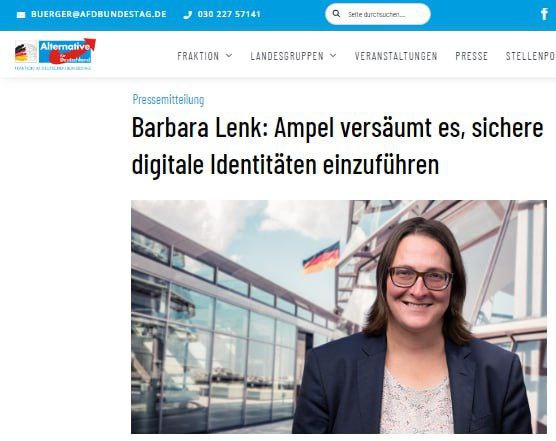  AFD positioniert sich Pro-Digitale Identitätsausweise! Wiedermal ein gutes Beis...