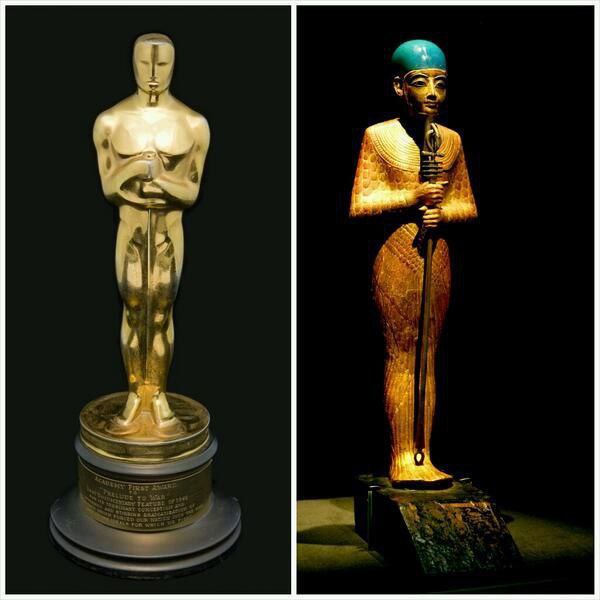 Die verborgene Symbolik zwischen der Oscar-Statue Hollywoods und der Statue altä...