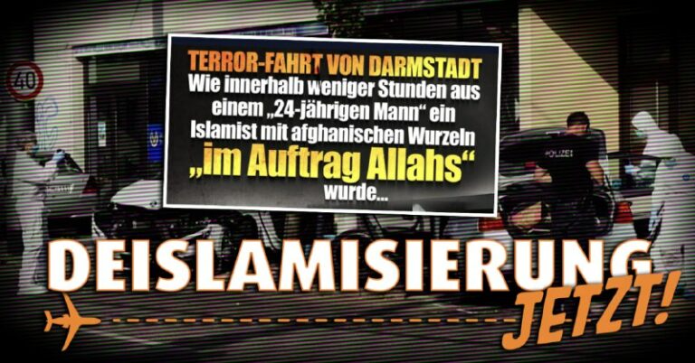 Darmstadt: islamischer Anschlag mit Auto Die Eliten haben gegen alle unsere Warn...