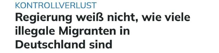 Deutsche Regierung hat keine Ahnung, wer sich im Land befindet Auf Anfrage der A...