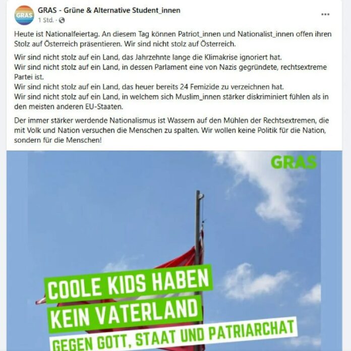 Grüne Partei: Hassattacke gegen Heimat - Brandmauer nötig? Die Grüne Partei enttäuscht nie.Auch heute eine Hassattacke gegen die Heimat.Man...