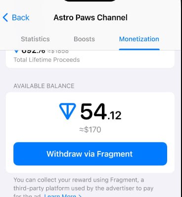 Auf diesem Kanal seht ihr alle Werbung. Ich sehe davon aber keine Einnahmen und ...