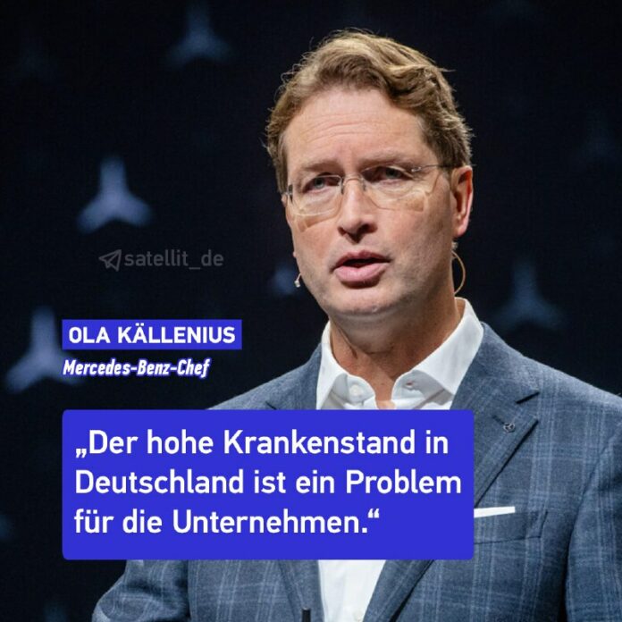 Mercedes-Chef kritisiert hohen Krankenstand im Konzern Mercedes-Chef kritisiert hohen Krankenstand im Konzern