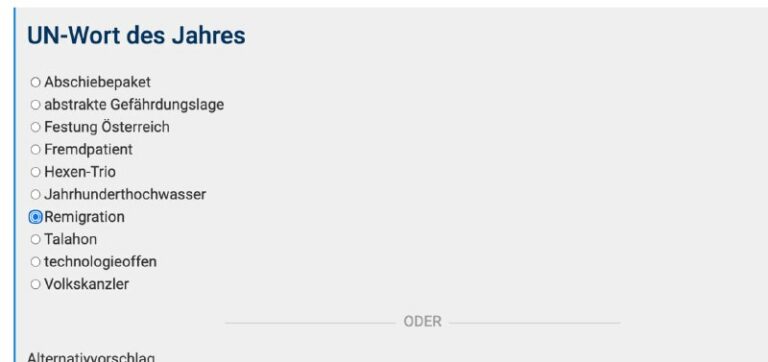 #remigration ist auch in Österreich zum "Unwort des Jahres" nominiert worden. Ei...