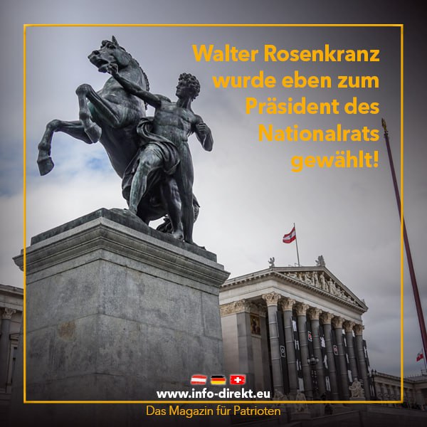  Erstmals wurde mit Walter Rosenkranz ein FPÖ-Politiker zum Nationalratspräsiden...