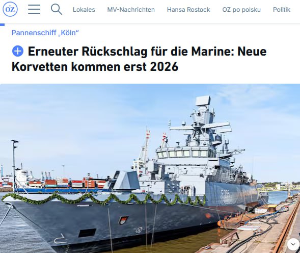 Deutsche Korvetten werden noch später fertigDie Deutsche #Marine muss noch länge…