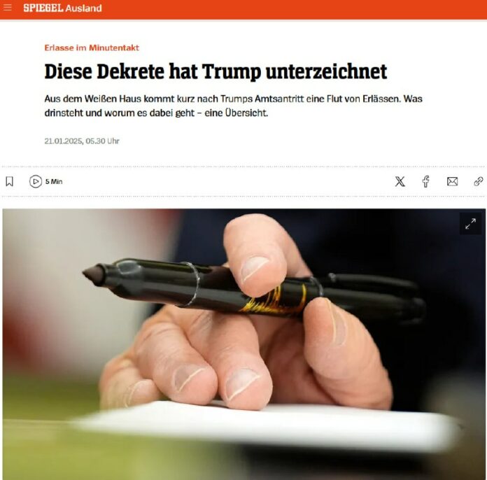 Erste Dekrete von Donald #Trump nach seiner Amtseinführung als US-Präsident habe…