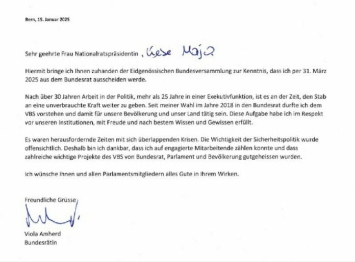  Gerade veröffentlicht: Bundesrätin Viola Amherd gibt unerwartet ihren Rücktritt...