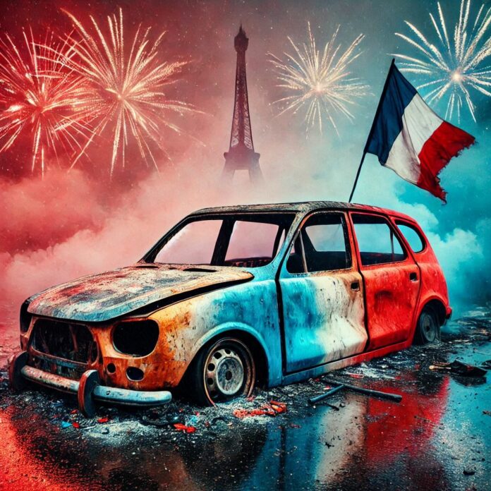 In Frankreich brannten in der Silvesternacht fast tausend Autos ab In Frankreich brannten in der Silvesternacht fast tausend Autos ab