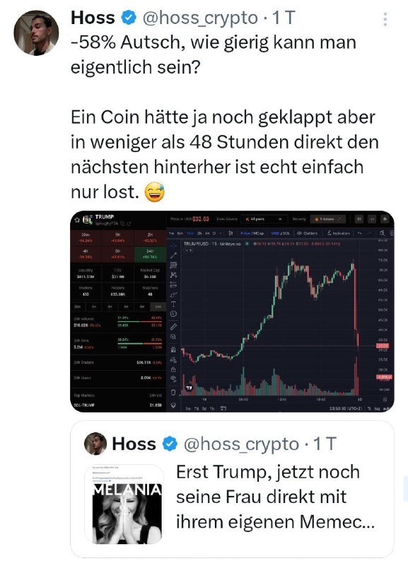  Kian Hoss über die Krypto Aktion der Trumps: -58% Autsch, wie gierig kann man e...