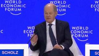  Olaf Scholz beim WEF 2025Der deutsche Bundeskanzler Olaf Scholz hat soeben erkl...